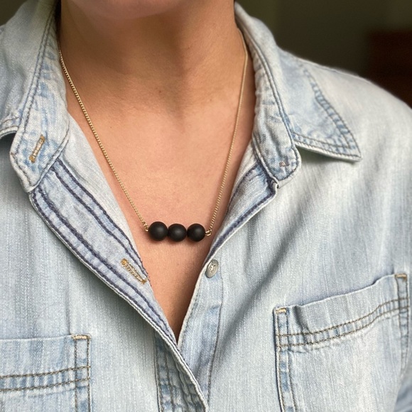 Handmade Beaded Polymer Clay Necklace - Picture 3 of 4